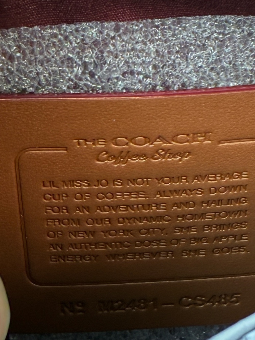 Coach Coffee Shop Lil Miss Jo Cream Canvas Pouch CS485 - NWT HTF Novelty - Picture 7 of 7